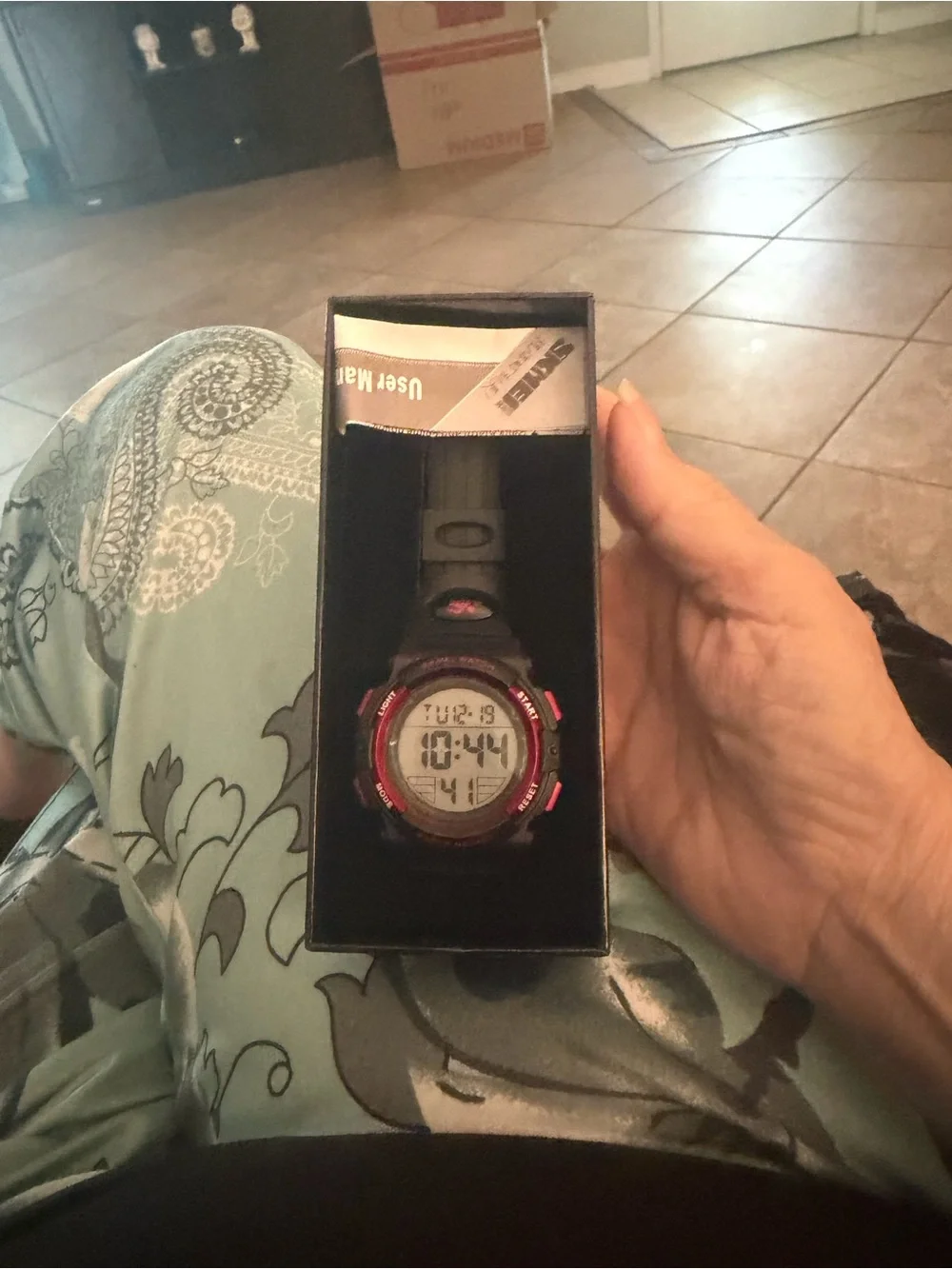 Digital Sports Watch - Black and Red